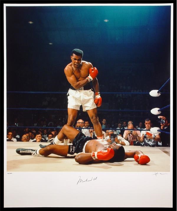 - Cassius Clay Standing Over Sonny Liston Signed Original Photograph by Neil Leifer (76/350)