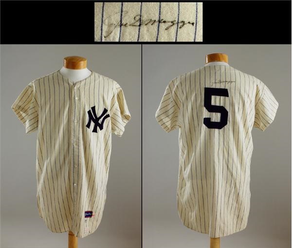 1990 Joe DiMaggio Old Timers Day Worn Jersey. Returning to the same, Lot  #19671