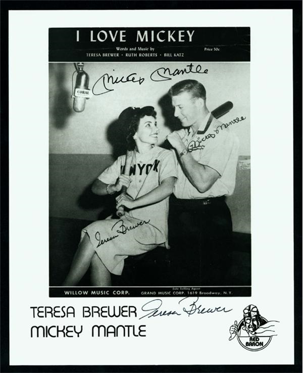 Mantle and Maris - <i>I Love Mickey</i> Signed Promotional Photographs (13)