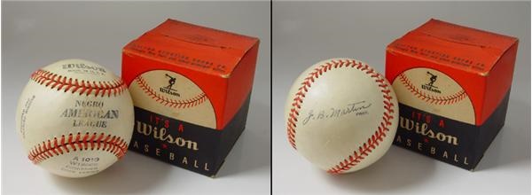 Baseball Memorabilia - 1940’s Negro League Official Baseball with Box