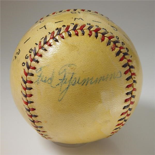 Fred Fitzsimmons Single Signed Baseball