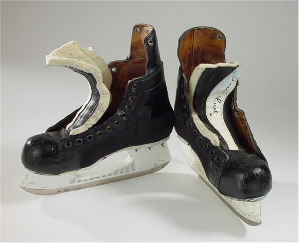 1990-91 Brett Hull Game Worn Skates with Team LOA