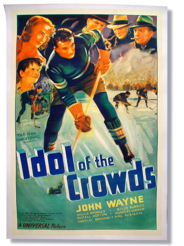 - 1937 <i>Idol of the Crowd</i> ORIGINAL Movie Poster with John Wayne