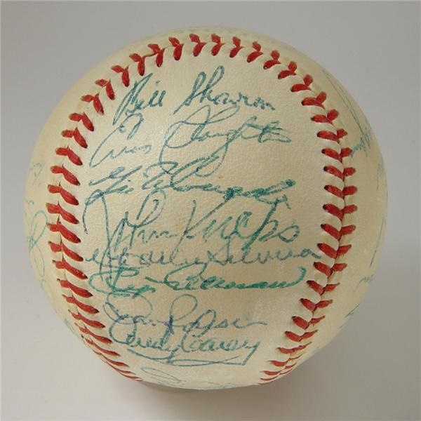 - 1956 New York Yankee Team Signed Baseball