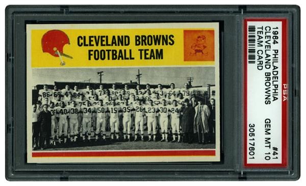 - 1964 Philadelphia #41 Browns Team Card PSA 10