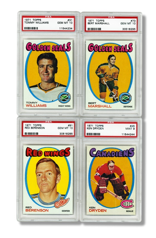 Hockey Cards - 1971/72 Topps Hockey PSA Collection (8) w/ (3) PSA 10