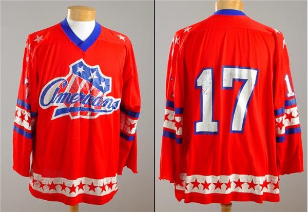 Hockey Sweaters - 1970s Ron Garwasiuk AHL Rochester Americans Game Worn Jersey
