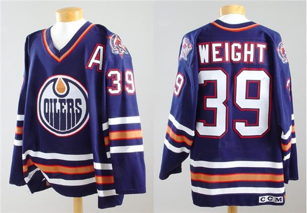 - 1997-98 Doug Weight Edmonton Oilers Game Worn Jersey