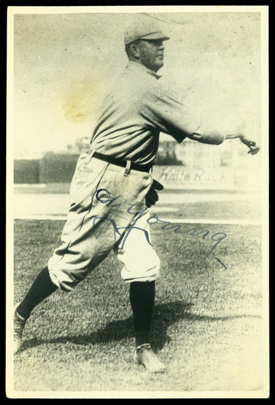 Baseball Autographs - Cy Young Signed George Burke Photograph (4x6")
