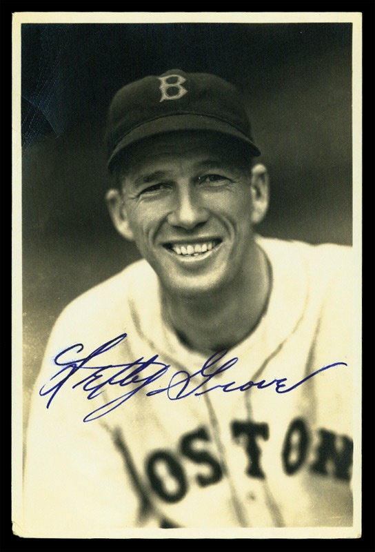 Baseball Autographs - Lefty Grove Signed George Burke Photograph (4x6")