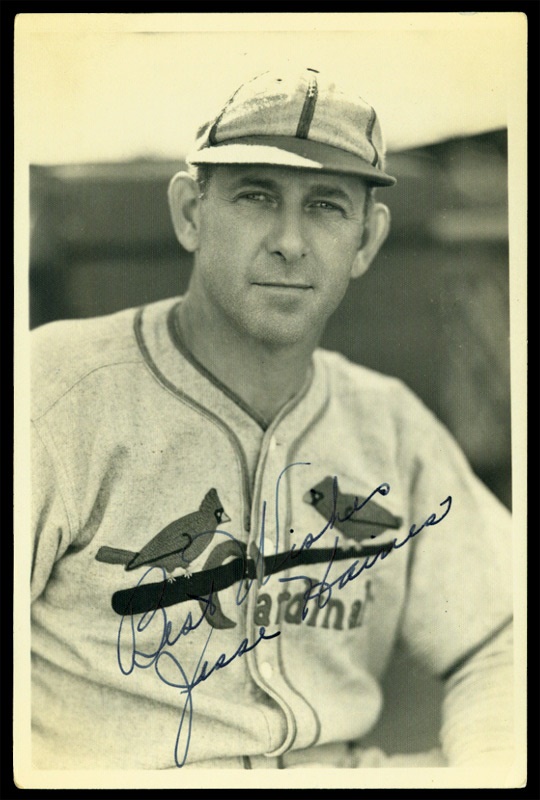 Baseball Autographs - Jesse Haines Signed George Burke Photograph (4x6")