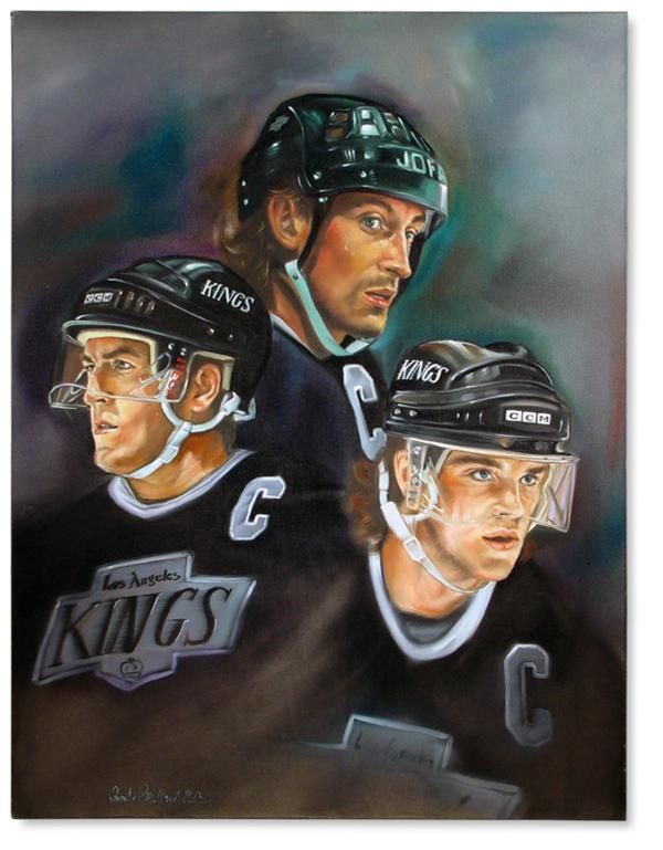 Wayne Gretzky - Samantha Wendell "The Three Captains" Original Painting (48x36")