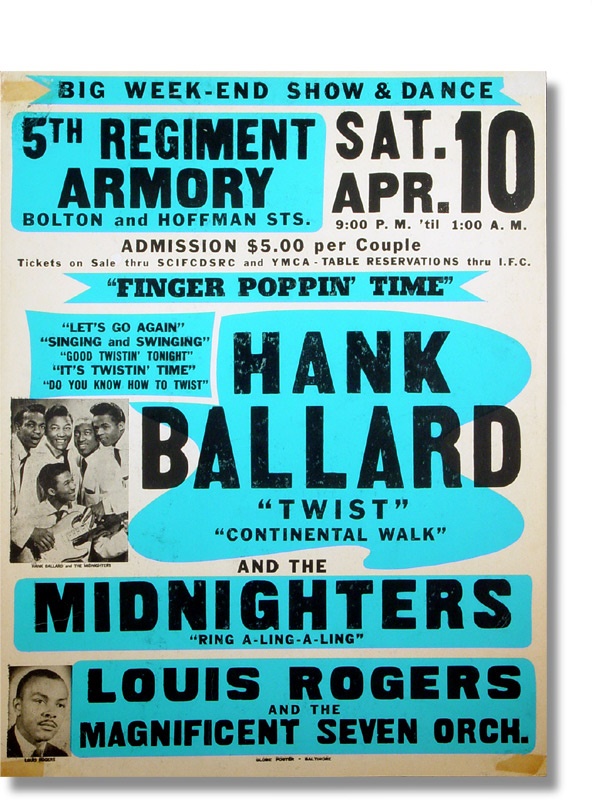 Rock Posters - 1965 Hank Ballard &The Midnighters Poster