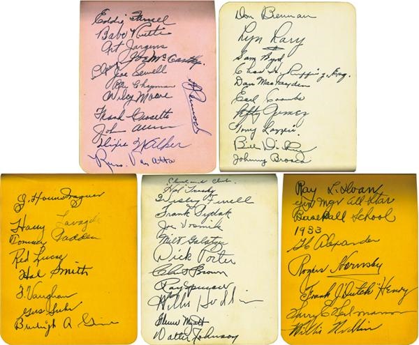 Baseball Autographs - 1930’s Baseball Autograph Book with Ruth, Gehrig, W. Johnson & Many More (Approximately 1,000 Autographs)
