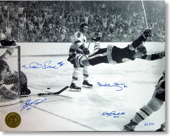 Bobby Orr "The Goal" Multi-Signed Photographs (3)