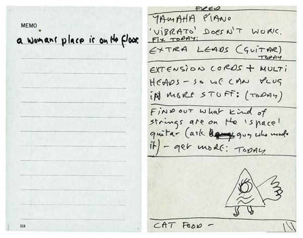 Beatles - John Lennon - (2) John Lennon Handwritten Notes