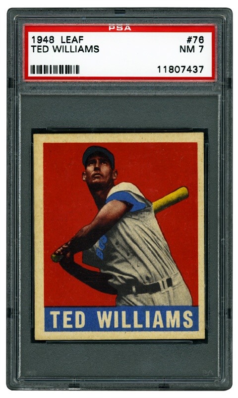 Baseball and Trading Cards - 1948 Leaf #76 Ted Williams PSA 7