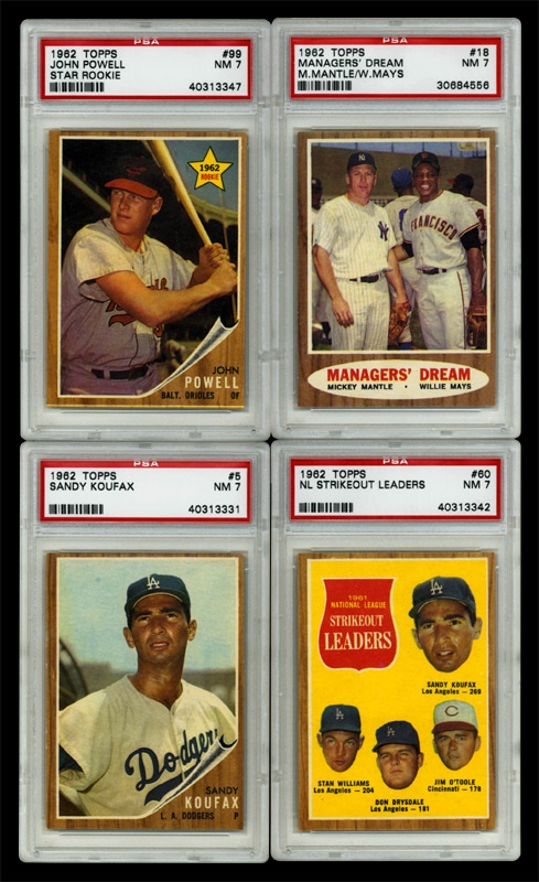 Baseball and Trading Cards - 1962 Topps PSA 7 Starter Set