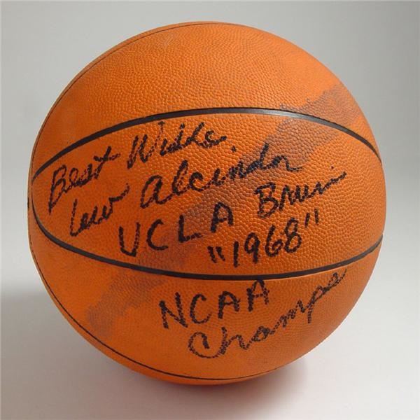 Basketball - Lew Alcindor 1968 NCAA Championship Vintage Signed Basketball