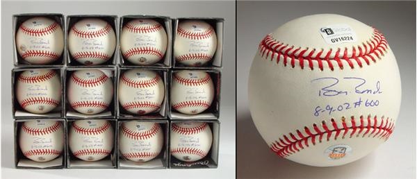 Barry Bonds - Barry Bonds Specially Inscribed 600th Home Run Signed Baseballs (12)