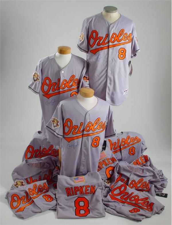 Baltimore Orioles - Cal Ripken 100th Anniversary of the American League Signed Retirement Jerseys (12)
