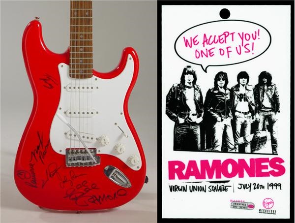 Rock - The Ramones In Person Signed Guitar with Provenance
