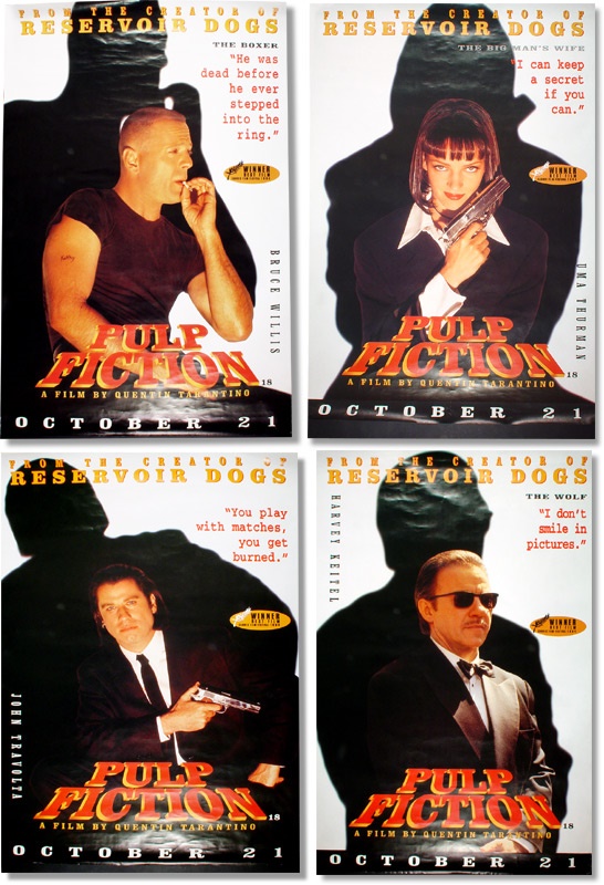 Movies - <i>Pulp Fiction </i>Rare Compete Set of 8 Subway Posters (40x60”)