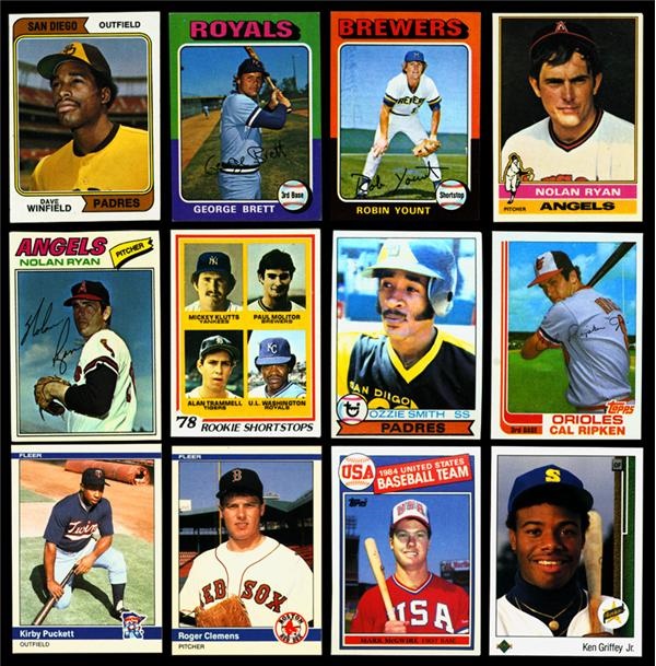 - 1970's -1980's Topps, Donruss, Fleer, UD, & Score Baseball Set Collection (52)