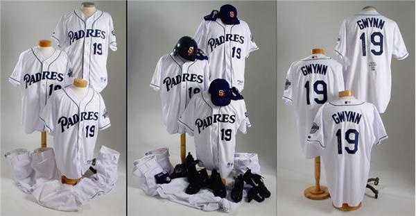 Baseball Equipment - Massive Tony Gwynn Game Used Equipment Collection with 3000+ Hit Uniforms (23)