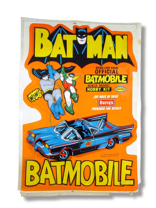Comics - 1966 Batman Aurora Model Kit Advertising Sign