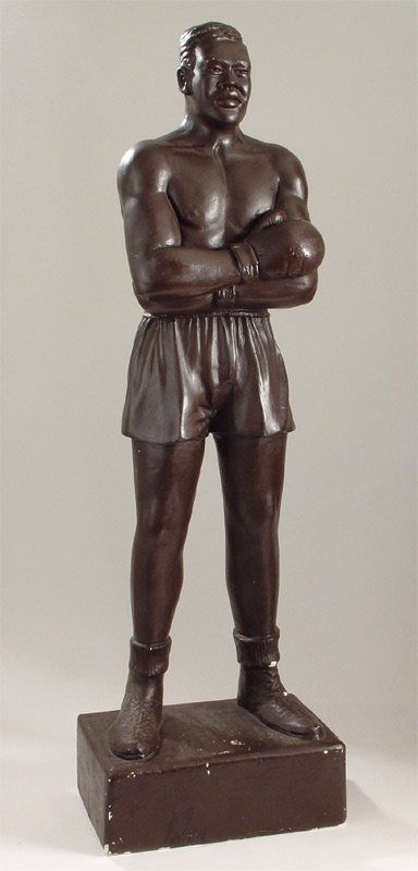 - 1940's Joe Louis Cast Statue from France