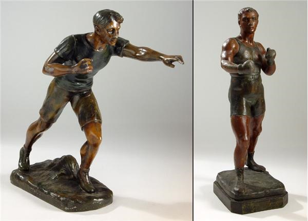 Muhammad Ali & Boxing - (2) Early 20th Century Boxing Statues