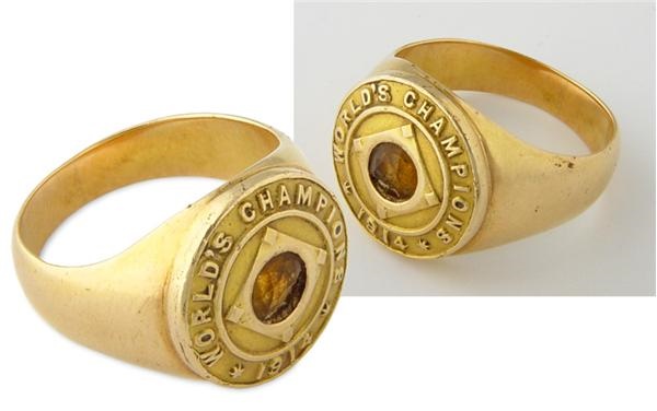 Lot Detail - 1914 Rabbit Maranville Boston “Miracle Braves” World Series  Ring – One of Two that Survived from the 1914 Champions