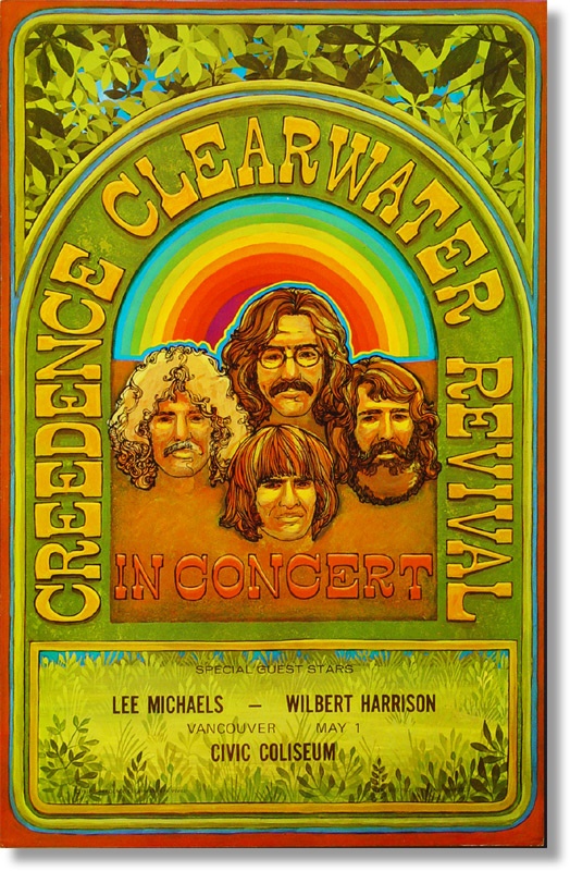 Rock Posters - Creedence Clearwater Revival Concert Poster