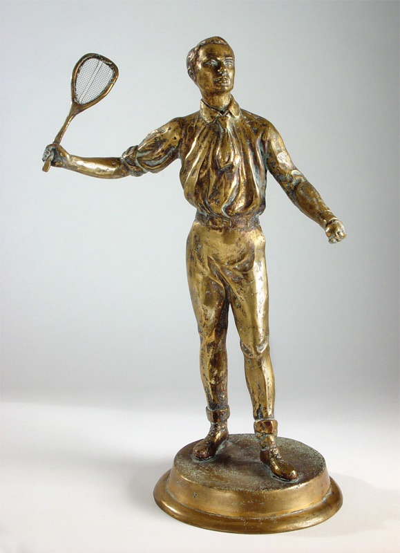 The Dr. David Pagnanelli Tennis Collection - 1880 Bronze of Tennis Player (21.5” tall)