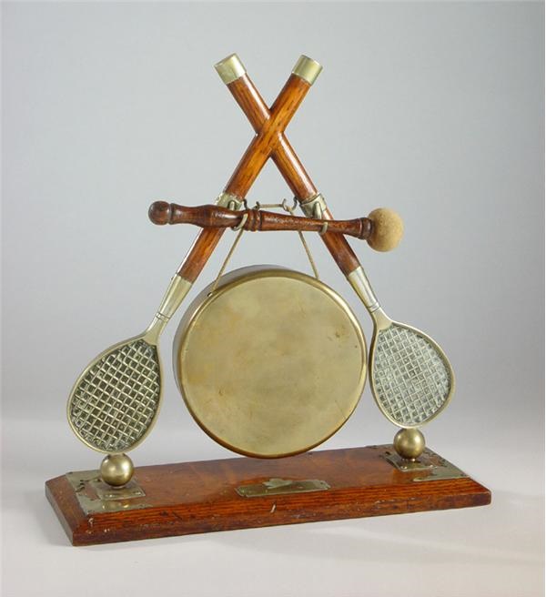 The Dr. David Pagnanelli Tennis Collection - Early 1900s Brass Dinner Gong