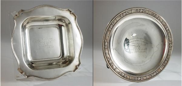 The Dr. David Pagnanelli Tennis Collection - Two Important Sterling Silver Tennis Trophies For Brooke Shield’s Grandfather and Bill Tilden