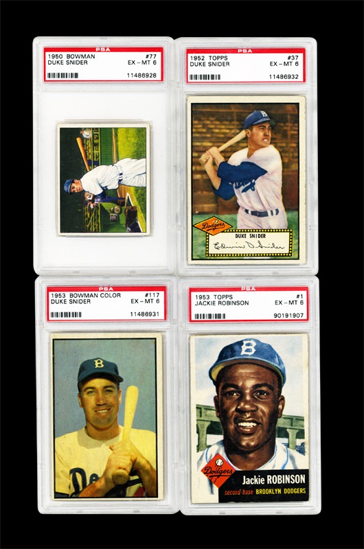 Baseball and Trading Cards - 1950’s Dodgers’ Greats PSA 6 (5)