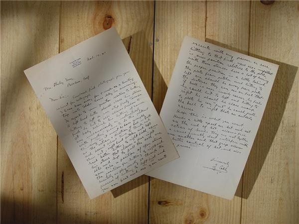 Ty Cobb" How To Hit" Handwritten Letter