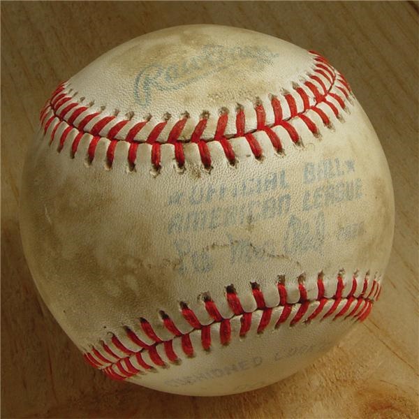 Cal Ripken - Cal Ripken's First Game Used Baseball