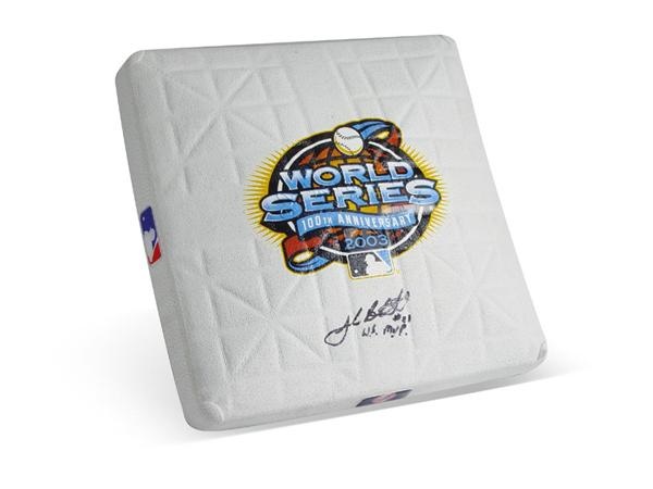 World Series - 2003 World Series Unused Bases Signed by Florida Marlins (3)