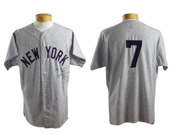 Mickey Mantle's final game-worn New York Yankees jersey 