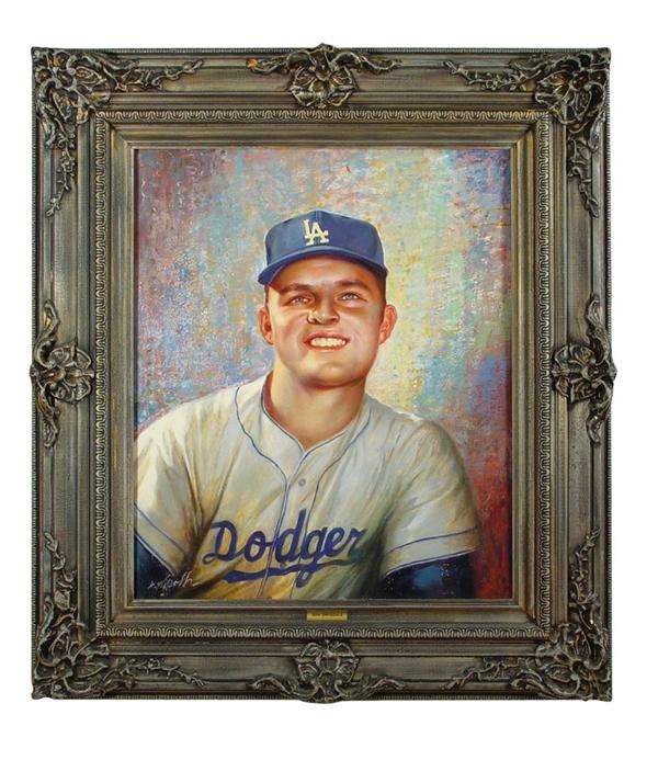 Don Drysdale Original Painting by J. Worth (20”x24”)