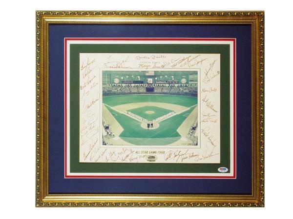 All Star - 1968 American & National League Team Signed Photos (2)