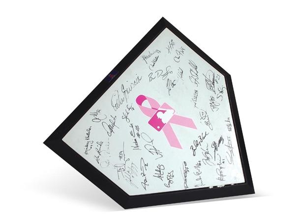 Home Plates - 2004 Anaheim Angels Signed Homeplate from Mothers Day Supporting Breast Cancer