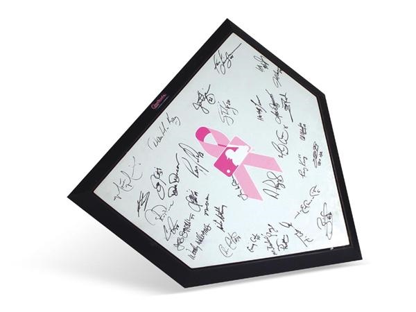 Home Plates - 2004 St. Louis Cardinals Team Signed Homeplate from Mothers Day Supporting Breast Cancer