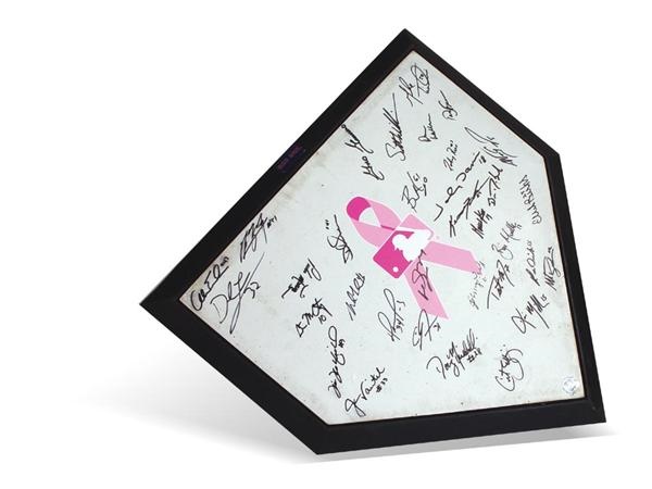 Home Plates - 2004 Boston Red Sox Team Signed Homeplate from Mothers Day Supporting Breast Cancer