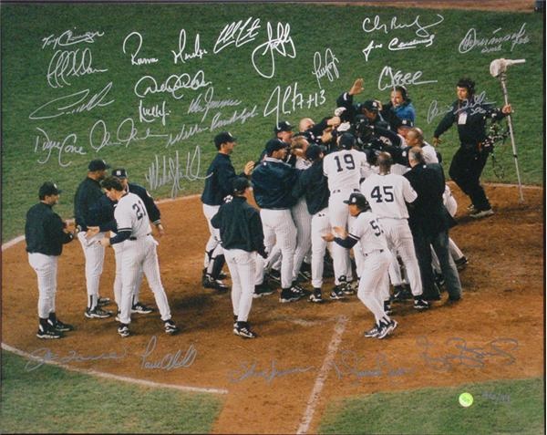 NY Yankees, Giants & Mets - 1999 Yankees World Series Victory Celebration Signed Photo