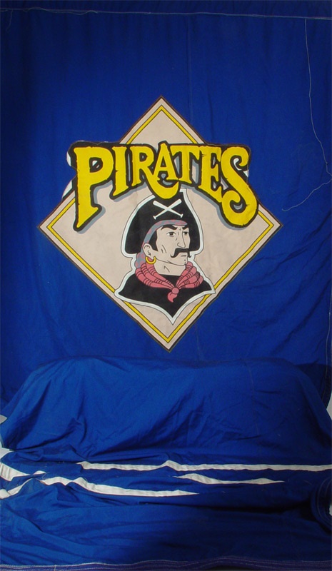 Clemente and Pittsburgh Pirates - 1980s Pirates Flag From Three Rivers Stadium (6'x14')