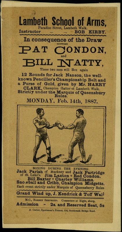 Muhammad Ali & Boxing - 1887 Boxing Broadside